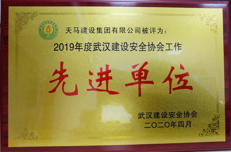 2019年度武漢建設安全協(xié)會工作先進單位